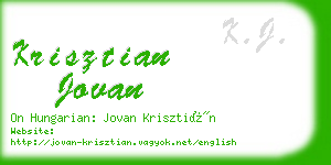 krisztian jovan business card